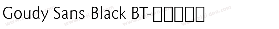 Goudy Sans Black BT字体转换